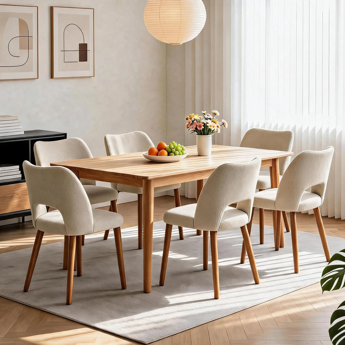 HiMISS Modern Upholstered Dining Chairs With Butterfly Backs