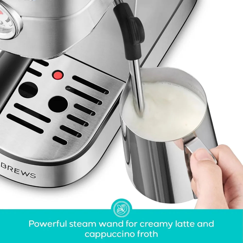 Casabrews Compact Espresso Maker With Steam Milk Frother