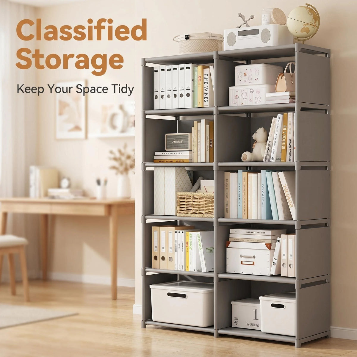 Multifunctional Storage Shelf Multi Layer Bookcase Living Room Organizer