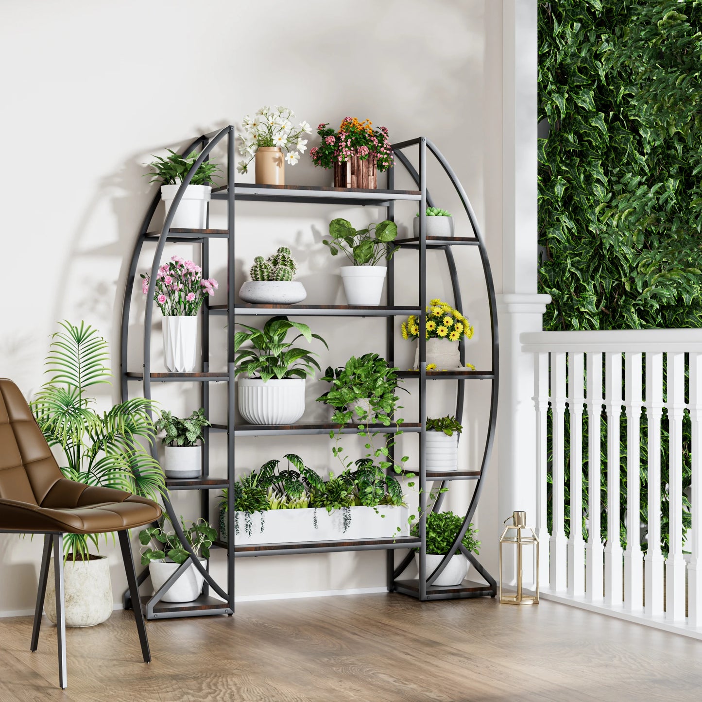 Wisfor Metal Plant Stand Multilayer Bookshelf 10 Tier Garden Pot Rack