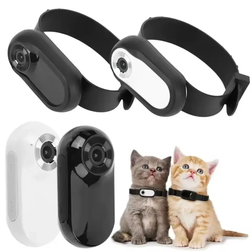 Pet Collar Camera Full HD Video Lightweight Rechargeable for Cats Dogs