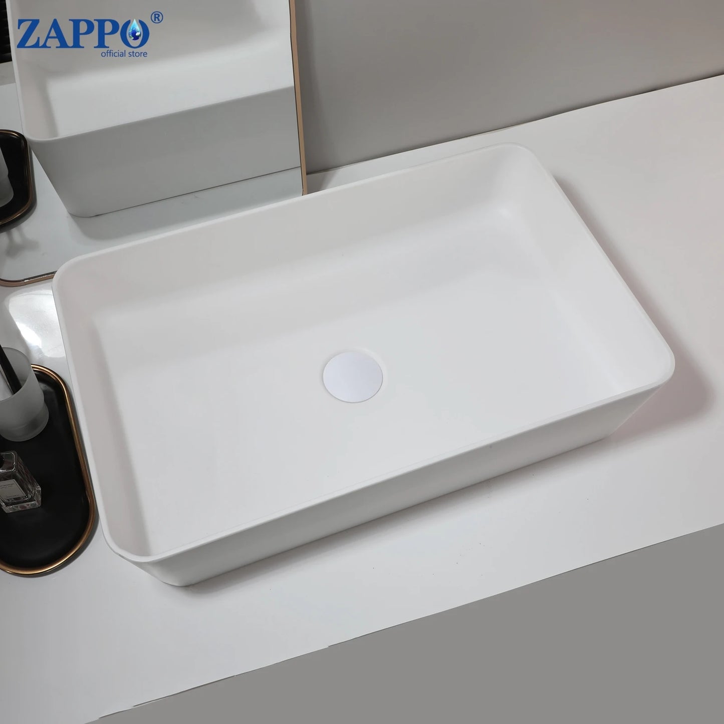 Mekkhalaa Stone Resin Above Counter Bathroom Vessel Sink