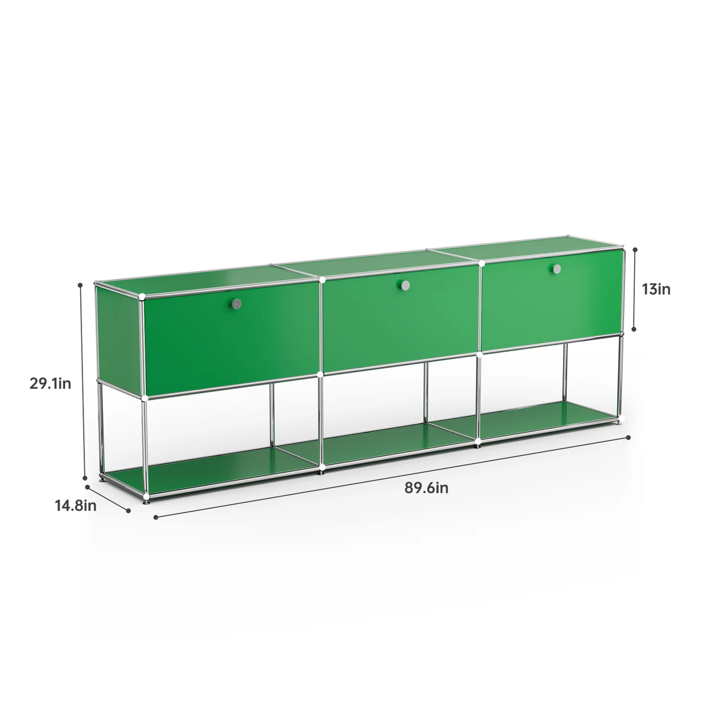 Metal Storage Cabinet TV Stand for Living Room and Office
