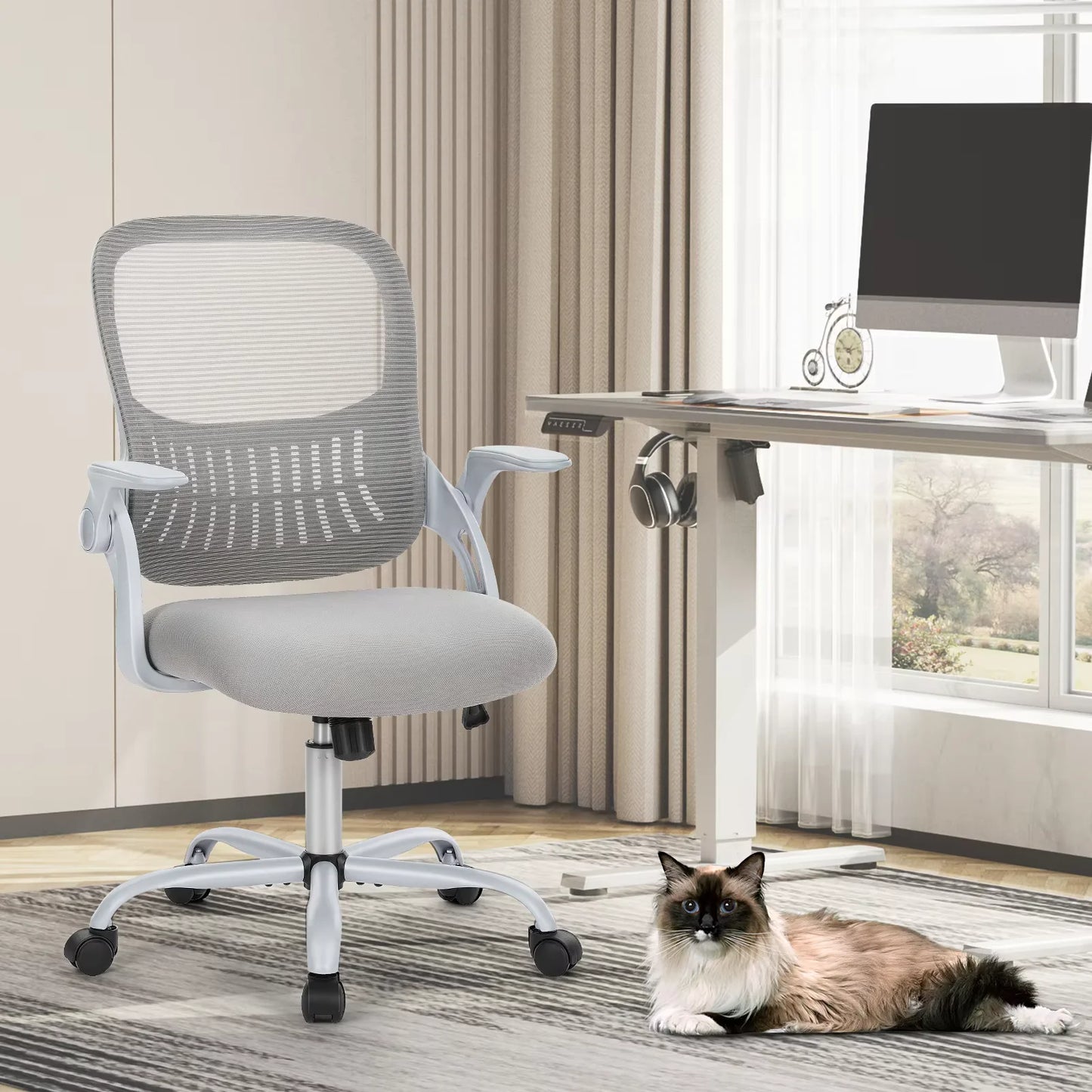 JHK Ergonomic Mesh Backrest Office Chair With Adjustable Height