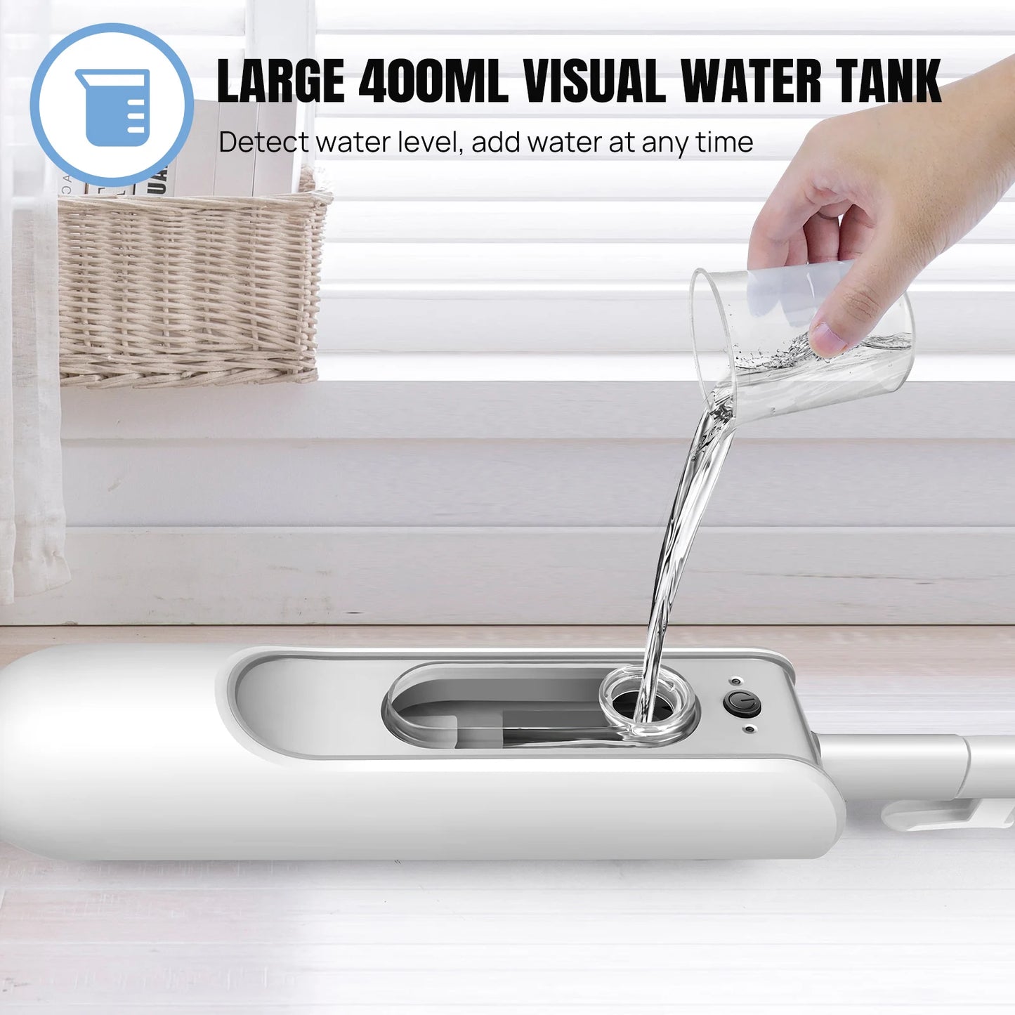 BRIEFNESS Steam Mop And Detachable Steam Cleaner Powerful Floor Steamer