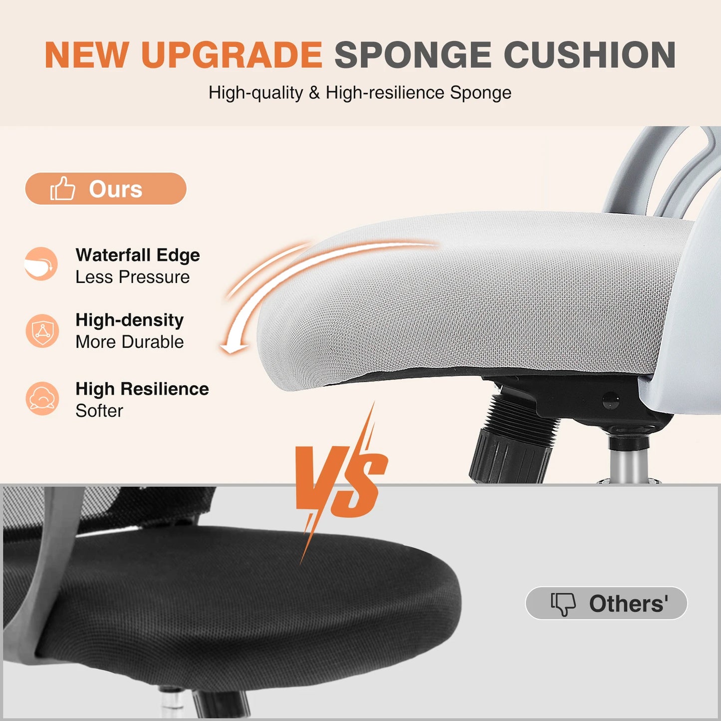 JHK Ergonomic Mesh Backrest Office Chair With Adjustable Height