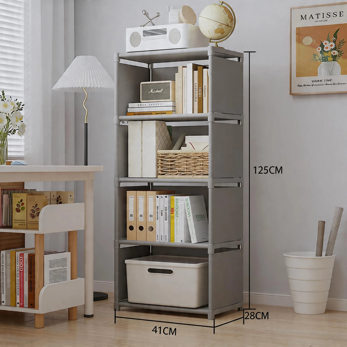 Multifunctional Storage Shelf Multi Layer Bookcase Living Room Organizer