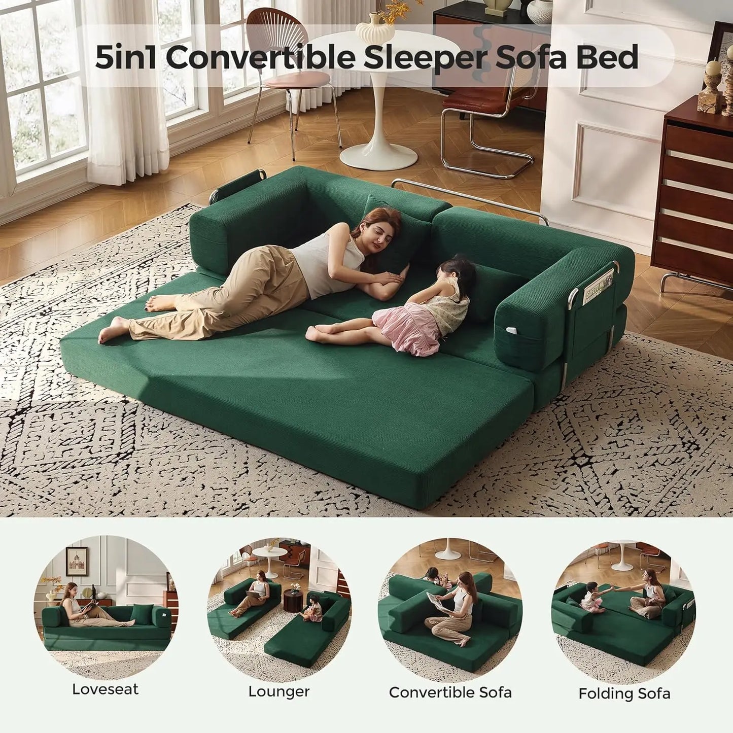 Convertible Sofa Bed With Pillows Corduroy Sleeper Sofa Frame