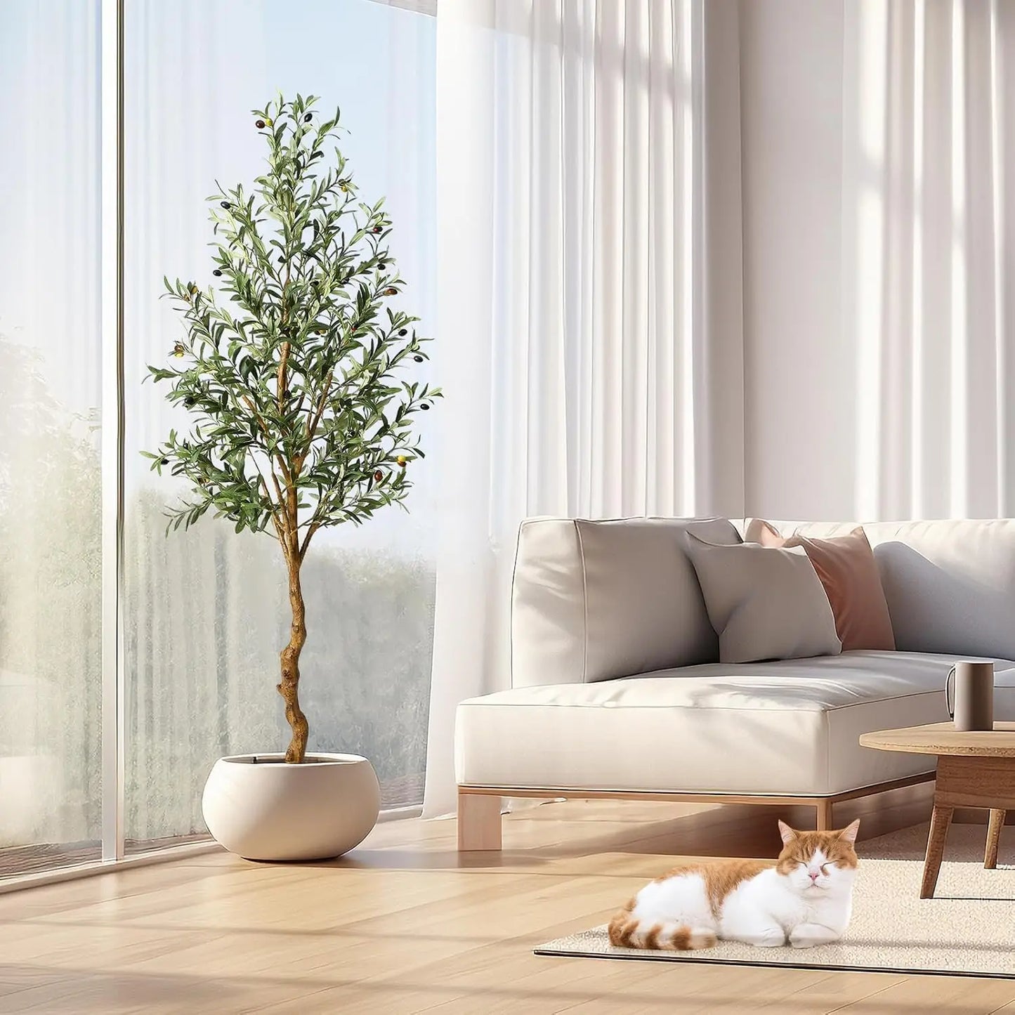 HiMISS Olive Tree Artificial Plant In Pot For Home Decor