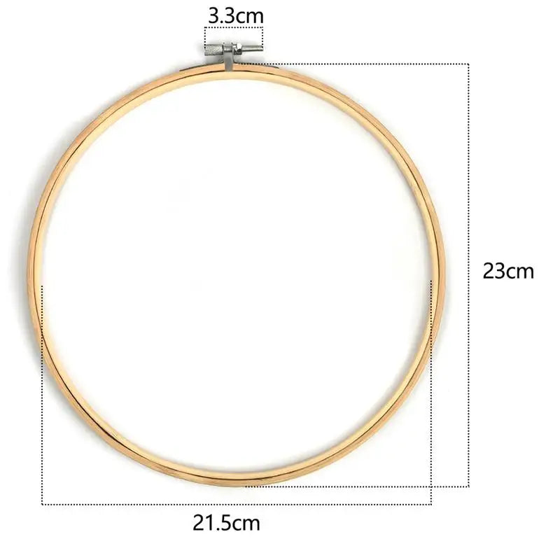Wooden Embroidery Hoops Set Bamboo Frames For DIY Cross Stitch