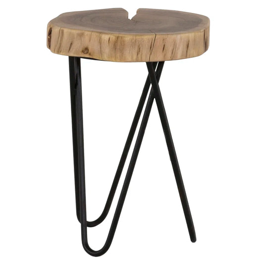 Rustic Contemporary Coffee Table With Iron Hairpin Legs Acacia Wood