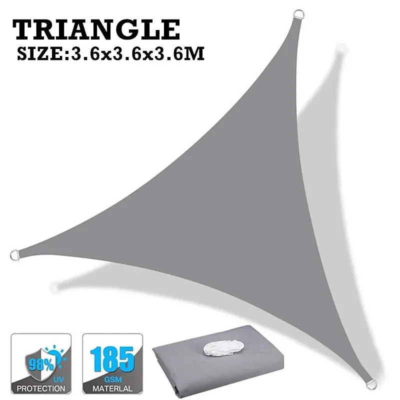 160GSM Waterproof Sun Shade Sail For Outdoor Patio Garden