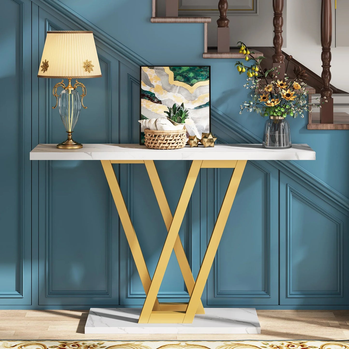 Tribesigns Industrial Console Table For Entryway And Living Room