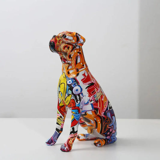 FLYuechun Ranan Resin Boxer Dog Ornament For Home Decor