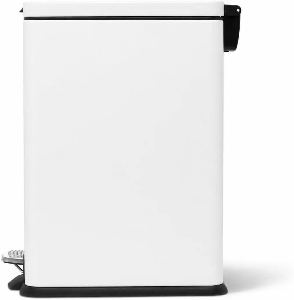 Stainless Steel Kitchen Trash Can With Soft Close Pedal Bag Tuck Band