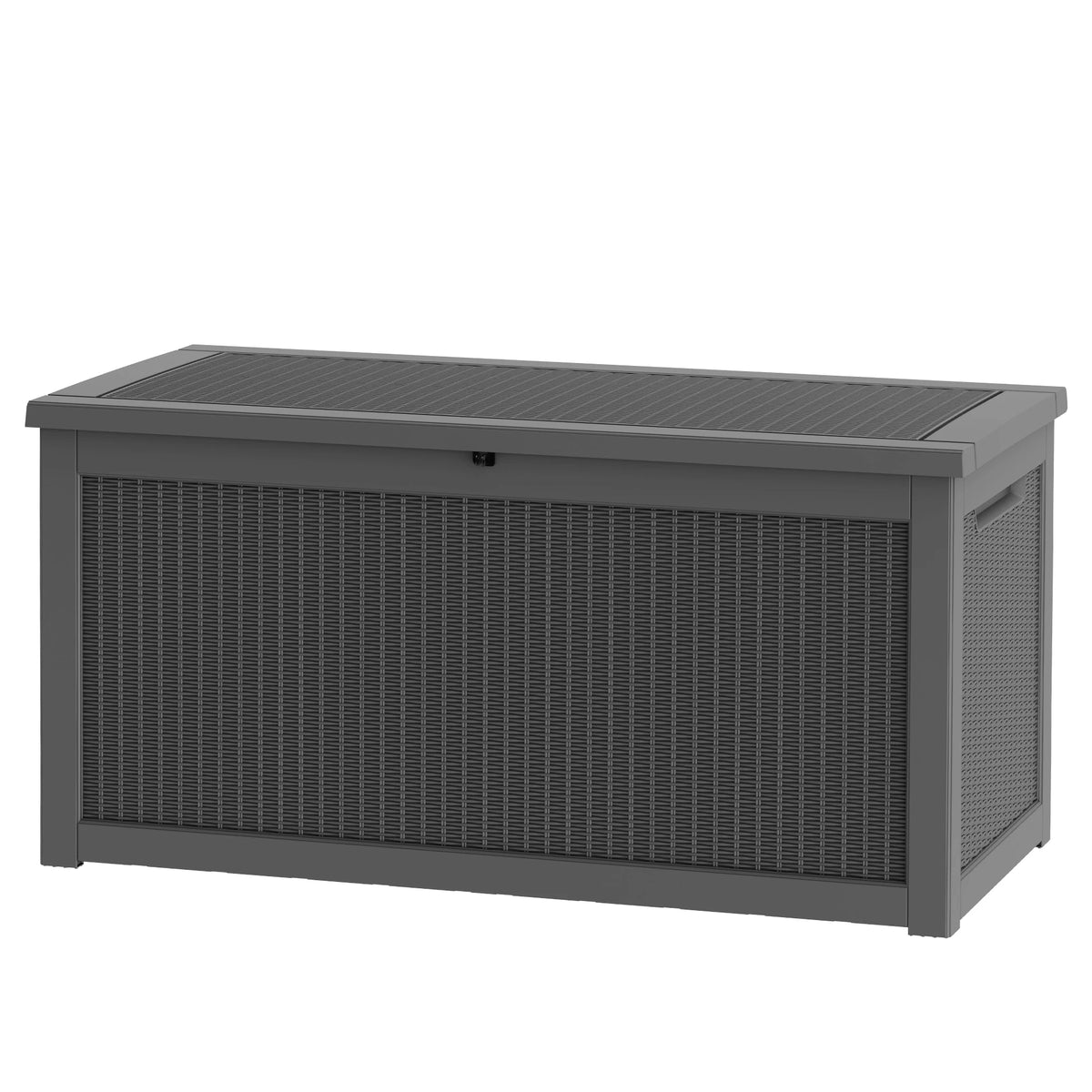 Weather Resistant Resin Outdoor Storage Chest With Lockable Lid