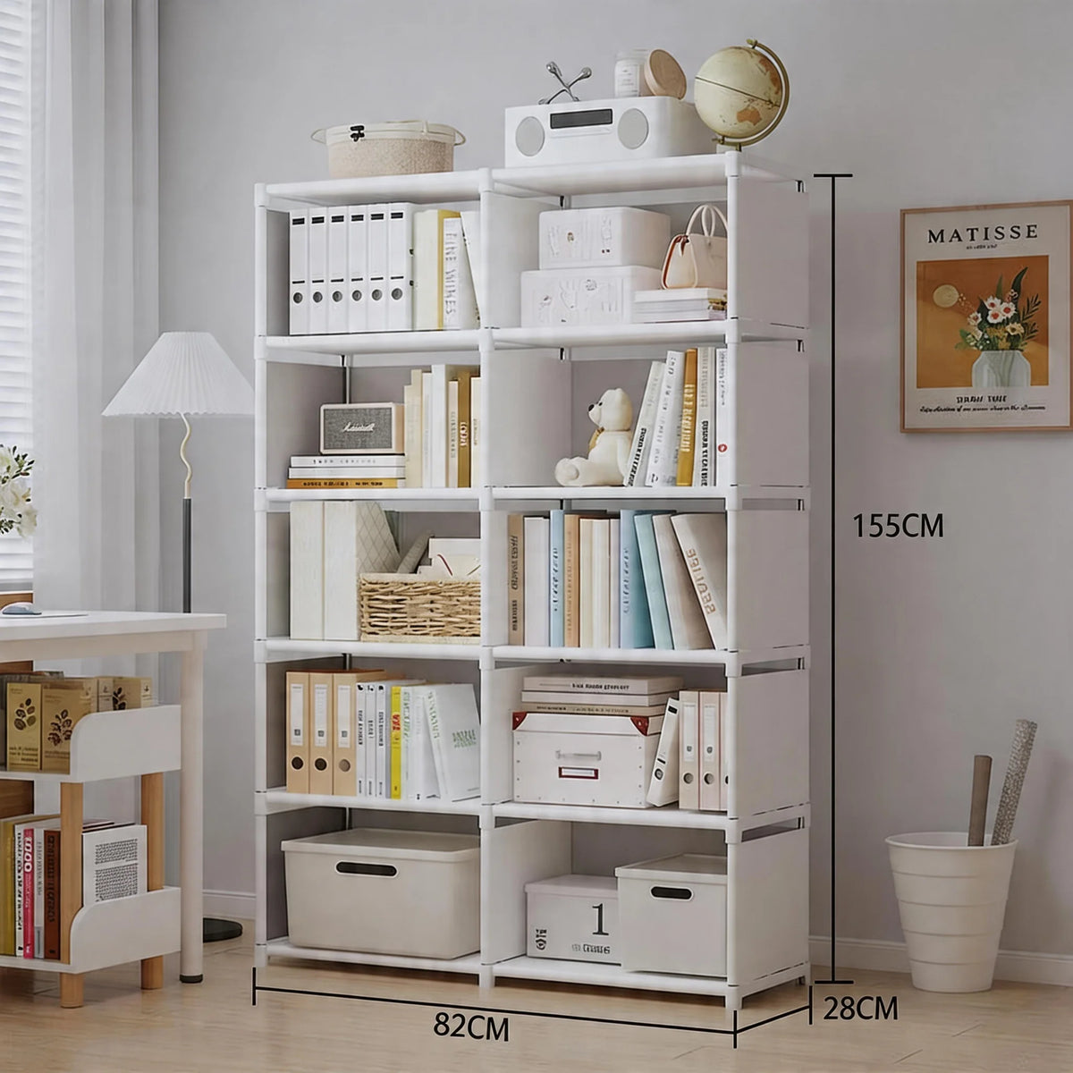 Multifunctional Storage Shelf Multi Layer Bookcase Living Room Organizer