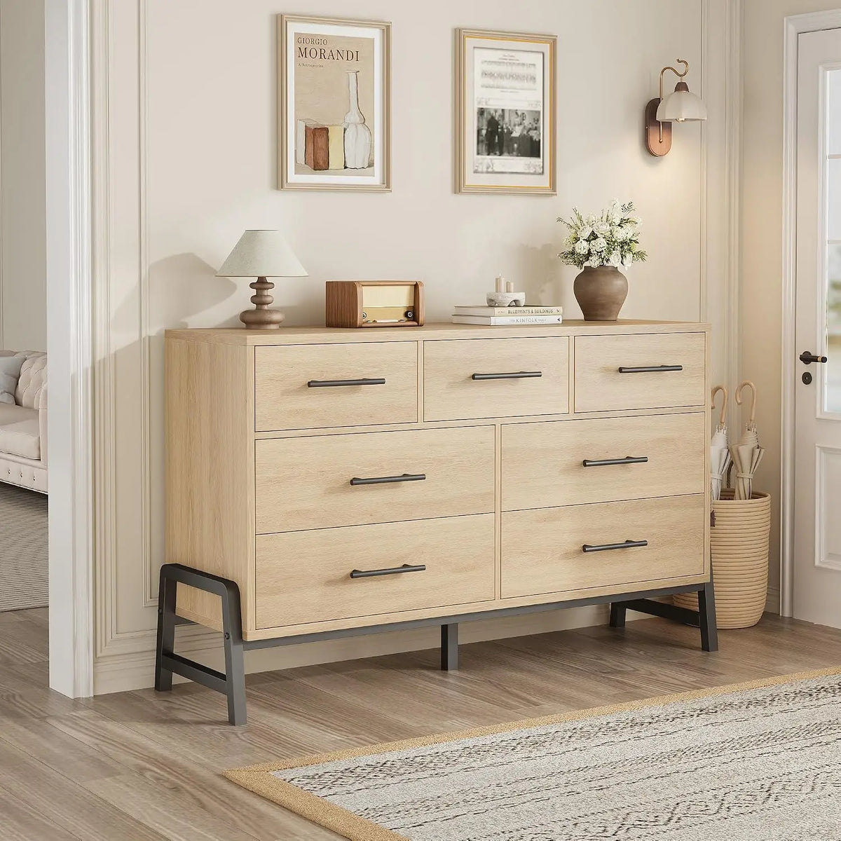 Garvee Modern Wooden Dresser Chest With Spacious Drawer Storage