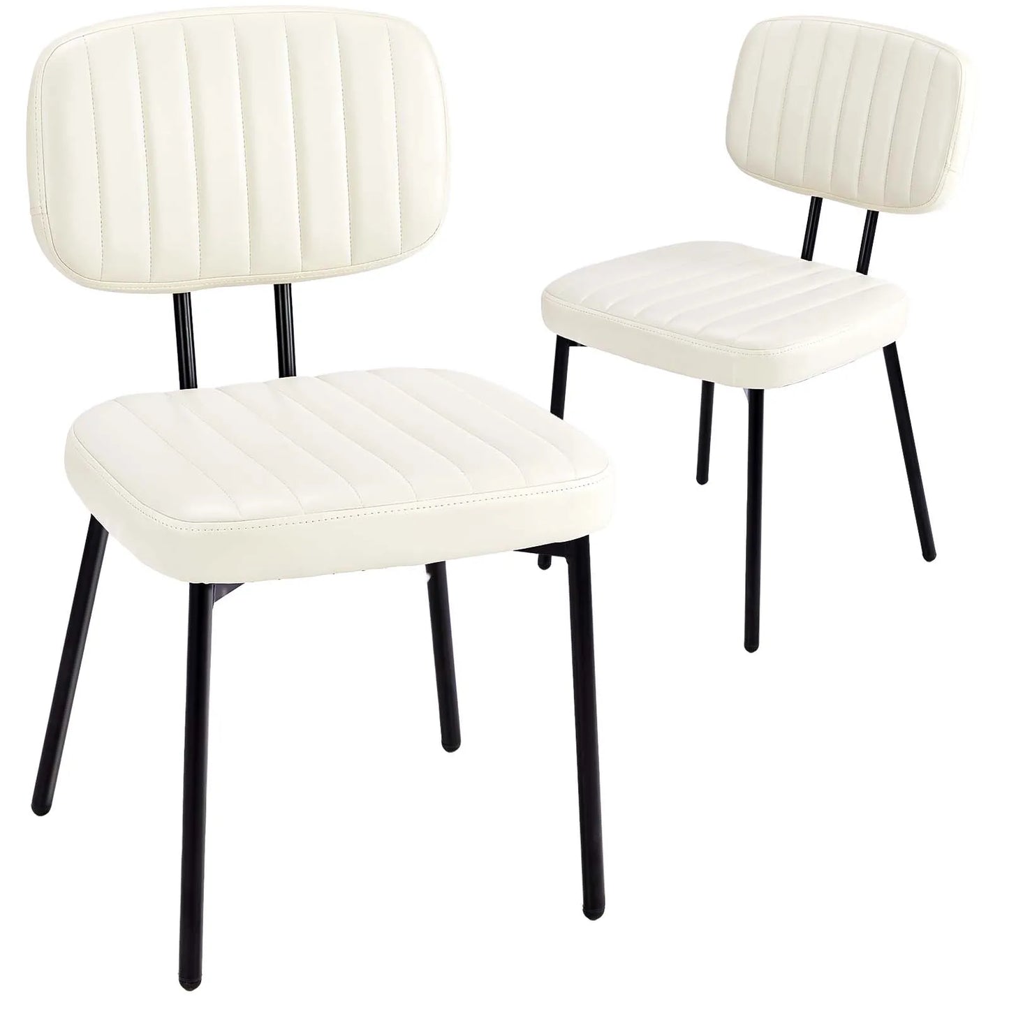 JHK Dining Chairs Set Of 2 Ergonomic Lumbar PU Leather