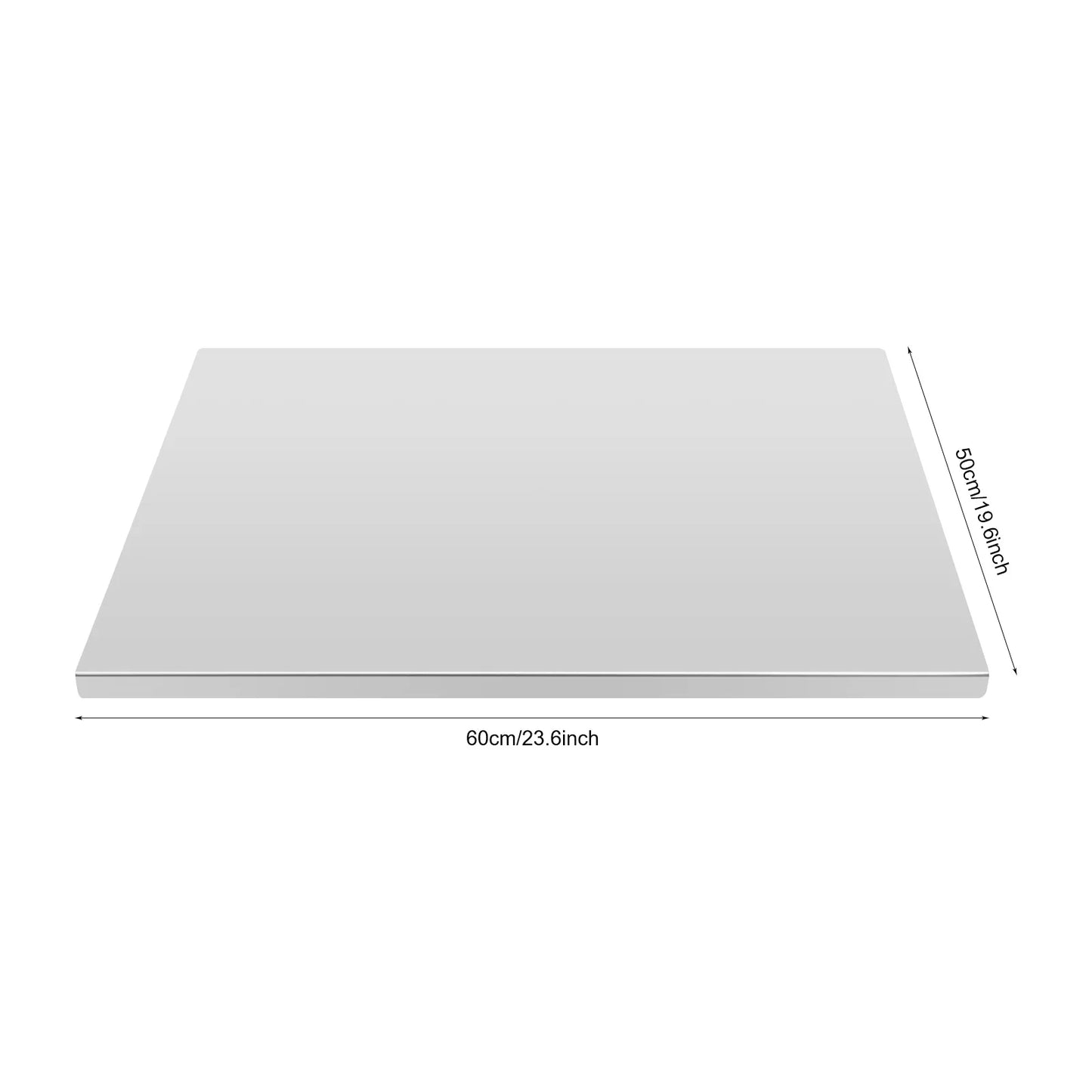 Stainless Steel Chopping Board With L Shaped Folded Edge
