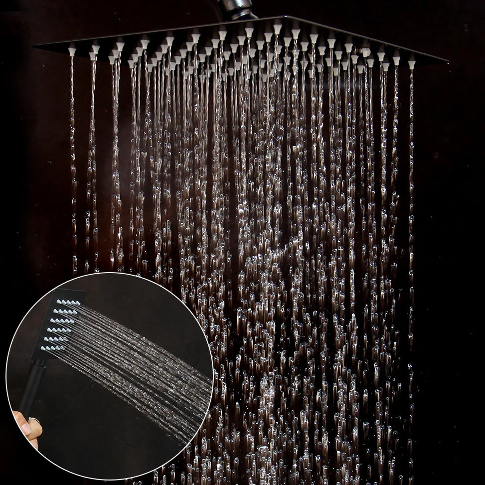 Kemaidi Rainfall Shower Faucet Single Lever Bathtub Mixer With Shelf