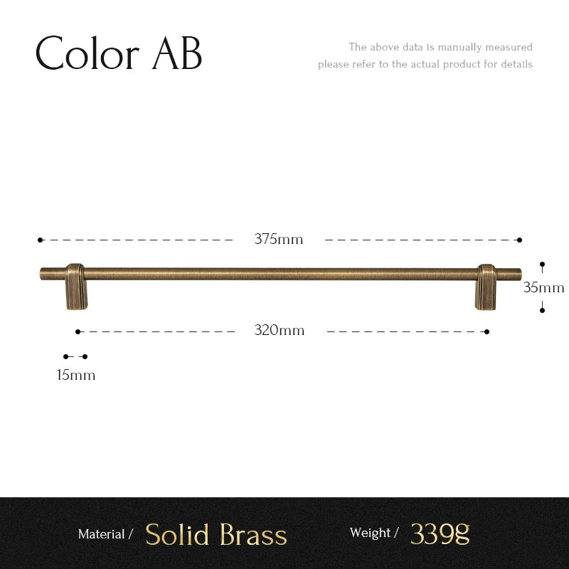 Santaya Solid Brass Cabinet Handles for Kitchen and Furniture
