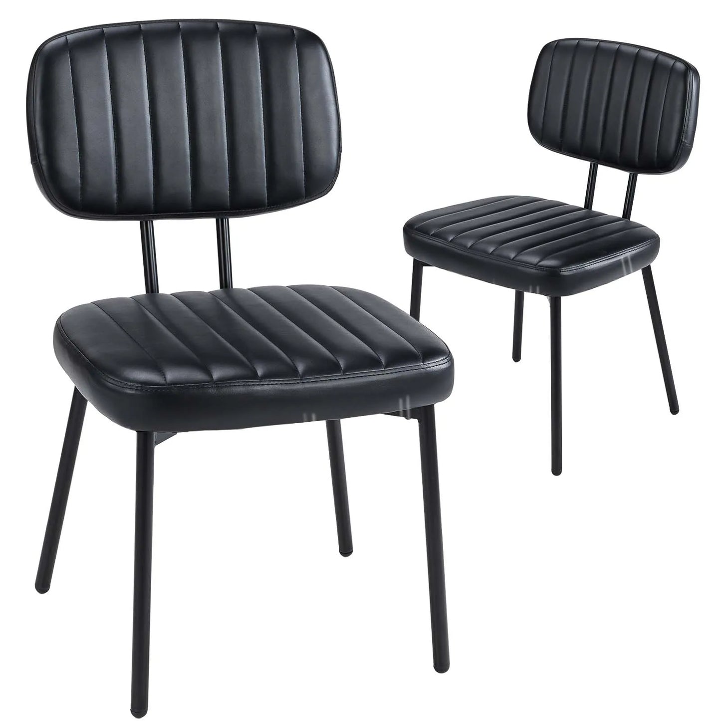 JHK Dining Chairs Set Of 2 Ergonomic Lumbar PU Leather