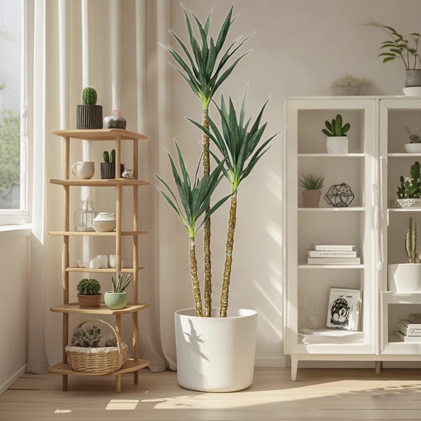 TWISTER.CK Artificial Agave Plant With Three Stems For Indoor Outdoor Decor