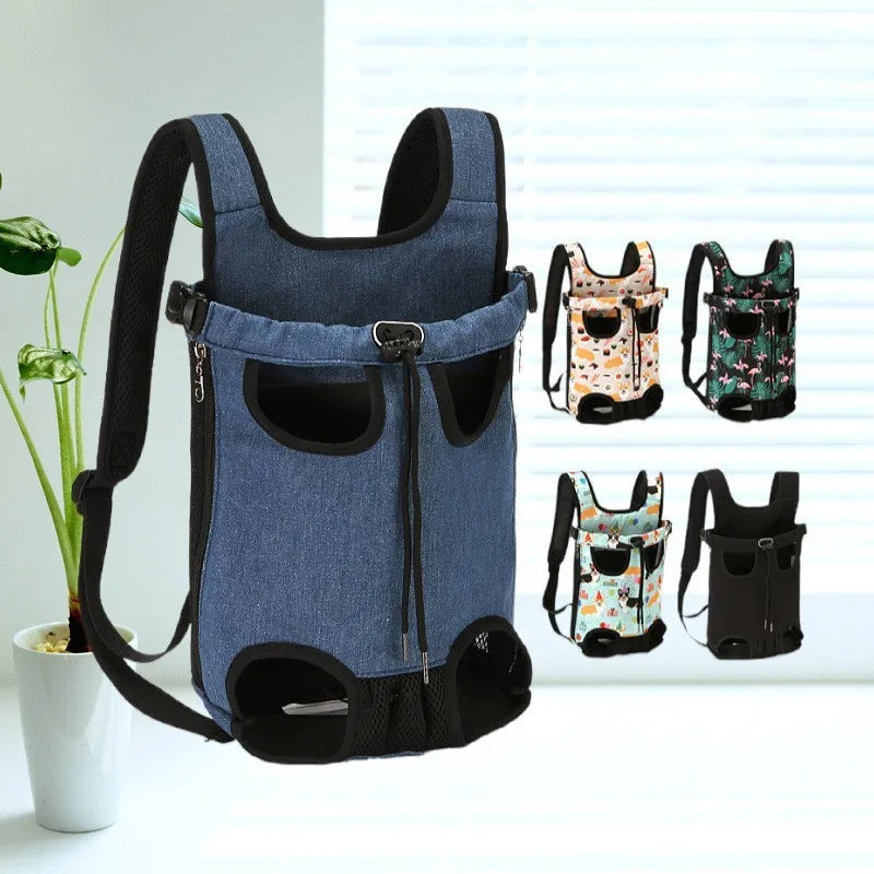 Adjustable Cat And Dog Carrier Backpack Double Shoulder Travel Bag