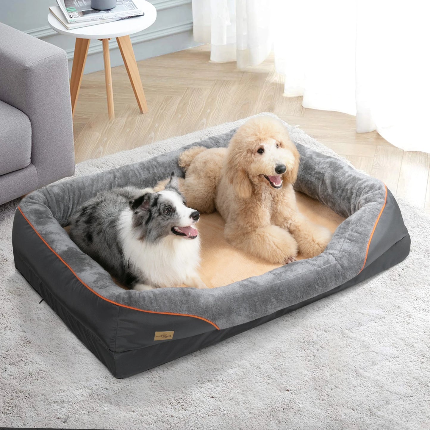 BINGOPAW Hypoallergenic Dog Bed With Removable Washable Cover Waterproof