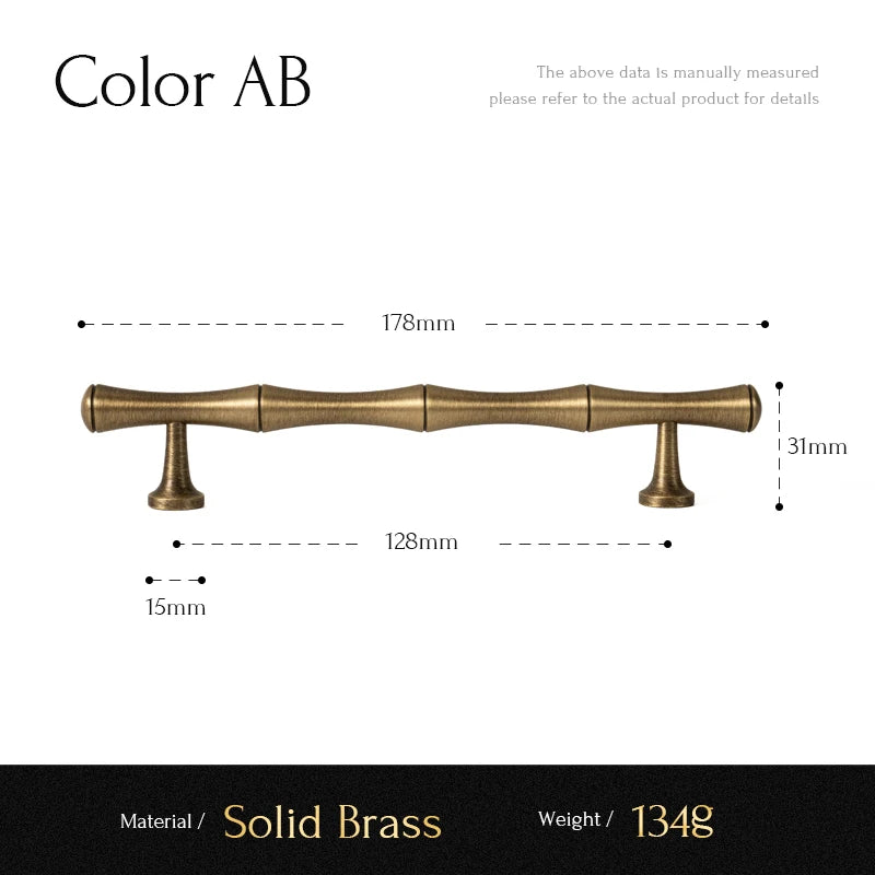 Santaya Brass Kitchen Cabinet Handles for Wardrobe Drawers