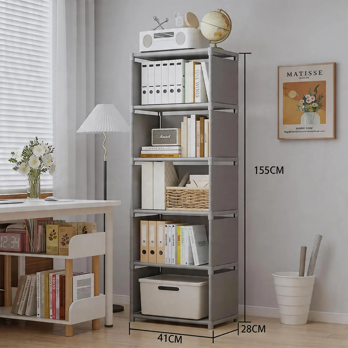 Multifunctional Storage Shelf Multi Layer Bookcase Living Room Organizer