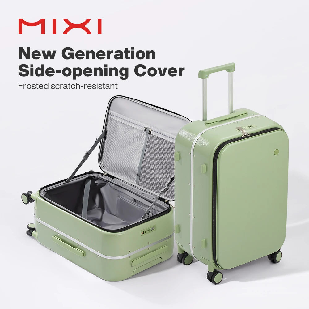 Mixi Aluminum Frame Front Opening Rolling Luggage M9291
