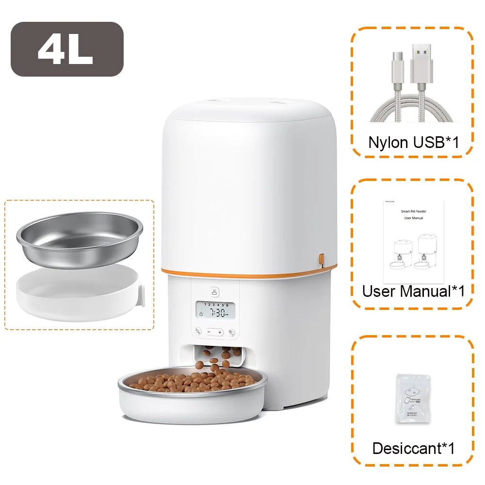 Nityers Automatic Cat Feeder with Timed Dispenser and Voice Recorder