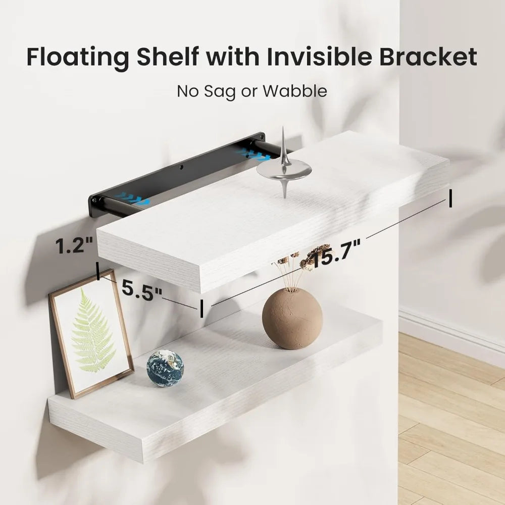 Floating Shelves Set Of 3 With Invisible Brackets Home Decor
