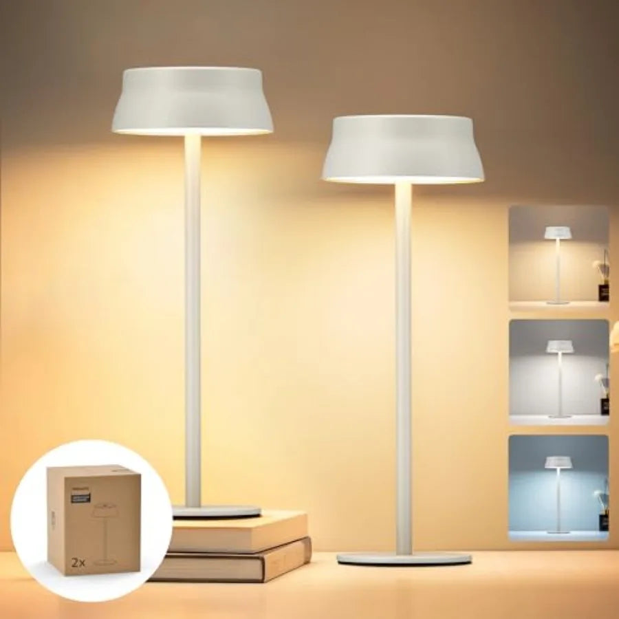 Solar Rechargeable Cordless LED Table Lamp With Touch Control
