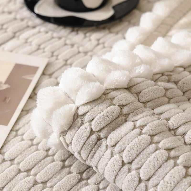 Thick Plush Sofa Seat Cover Non Slip Warm Couch Protector