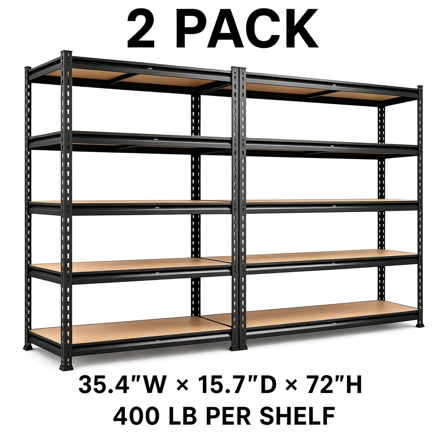 Heavy Duty Metal Storage Rack Five Tier MDF Board Unit