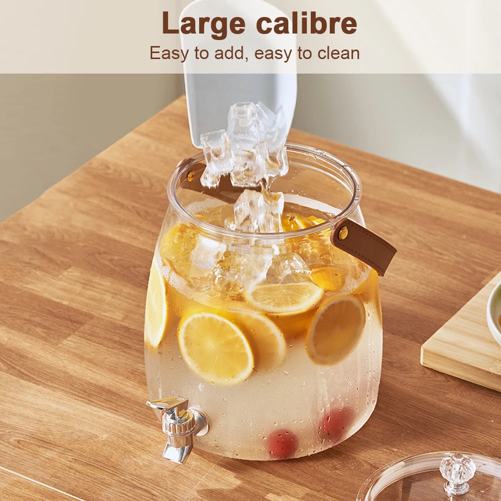 PET Beverage Dispenser With Stainless Steel Spigot For Bar And Home