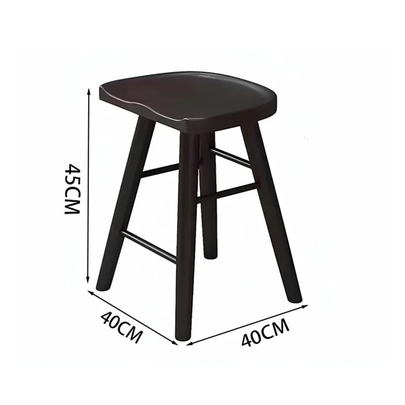 Modern Minimalist Solid Wood Bar Stool for Home and Business