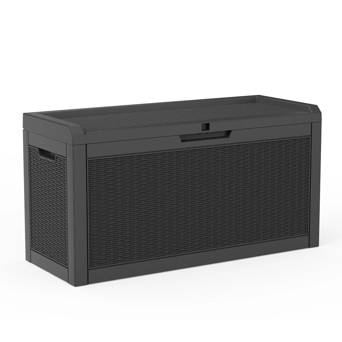 Weather Resistant Resin Outdoor Storage Chest With Lockable Lid