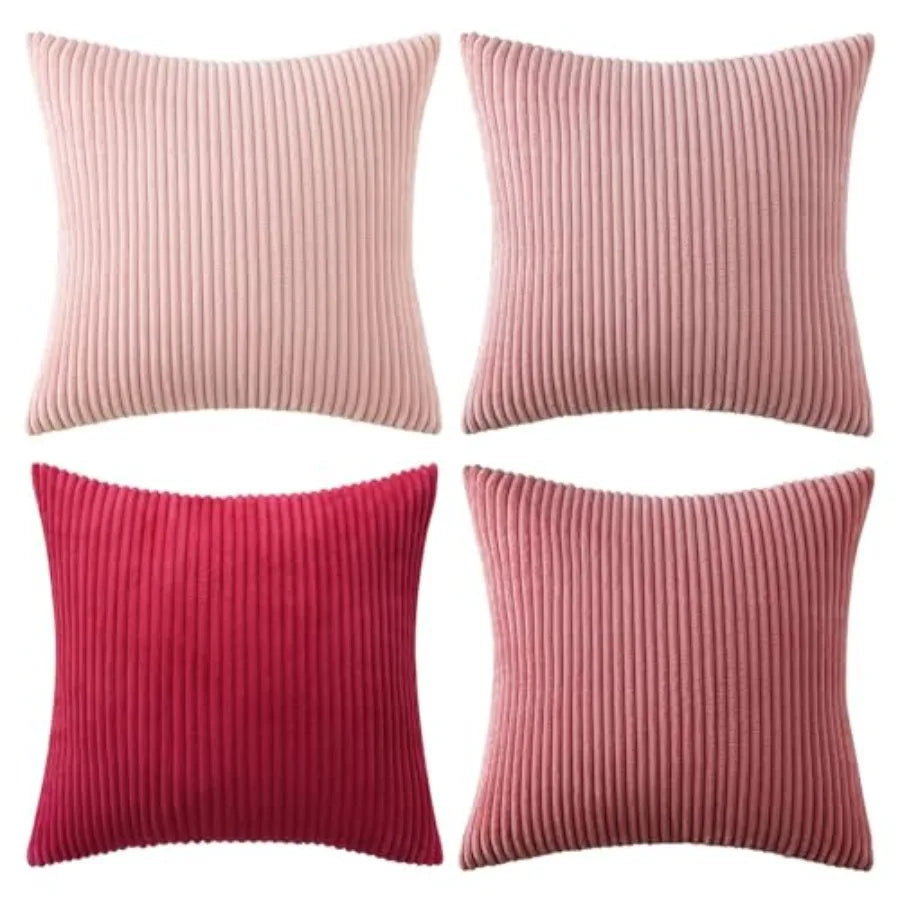 Modern Corduroy Farmhouse Throw Pillow Covers For Couch Decor