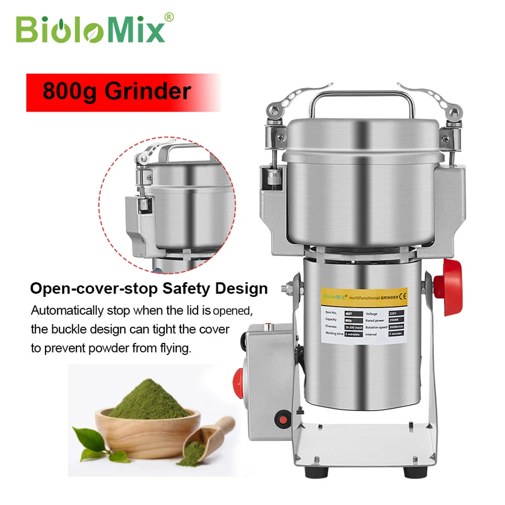 Biolomix Coffee Grinder Mill Grinding Machine for Grains Spices