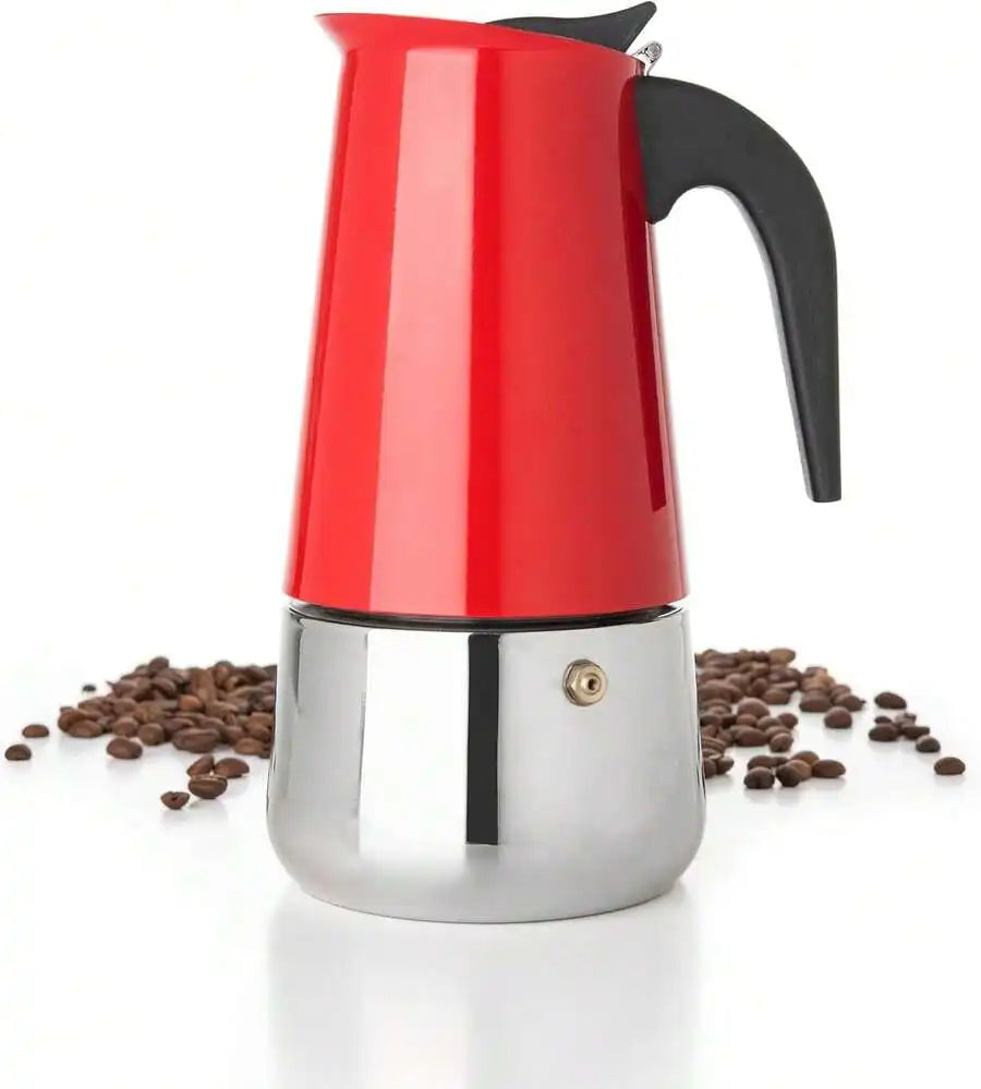 Xmsj Stainless Steel 6 Cup Moka Pot Stove Top Espresso Maker