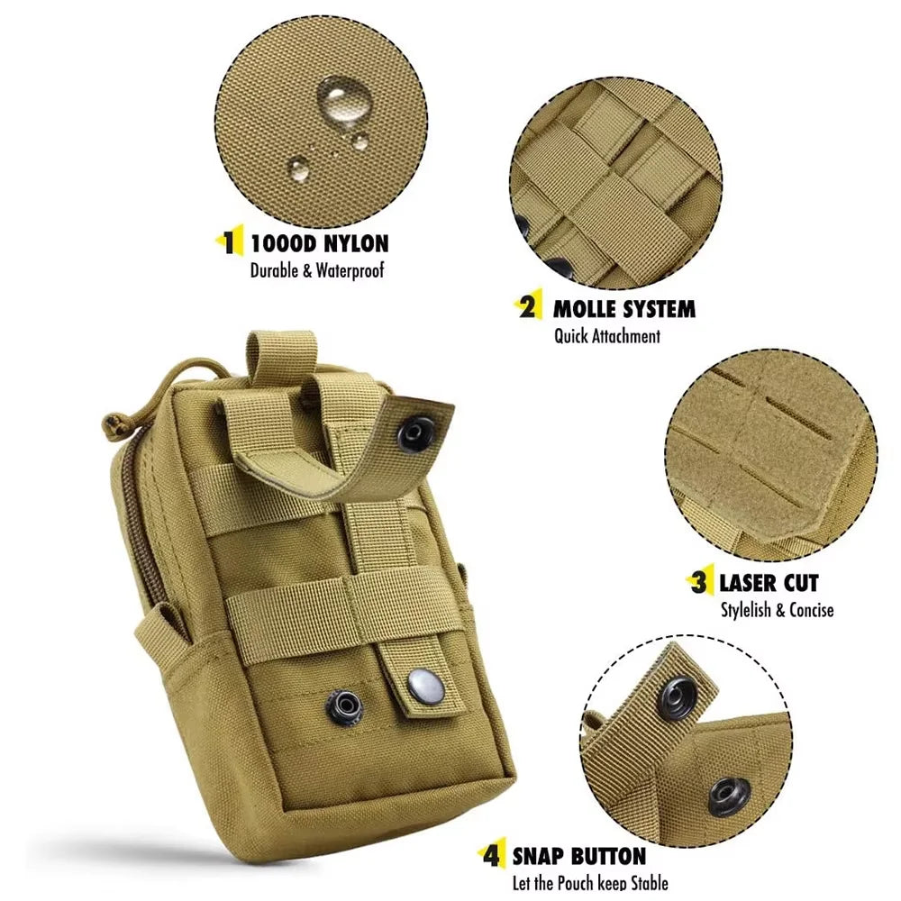 Dog Tactical Bags Set Molle Pouches For Harness Attachment Training
