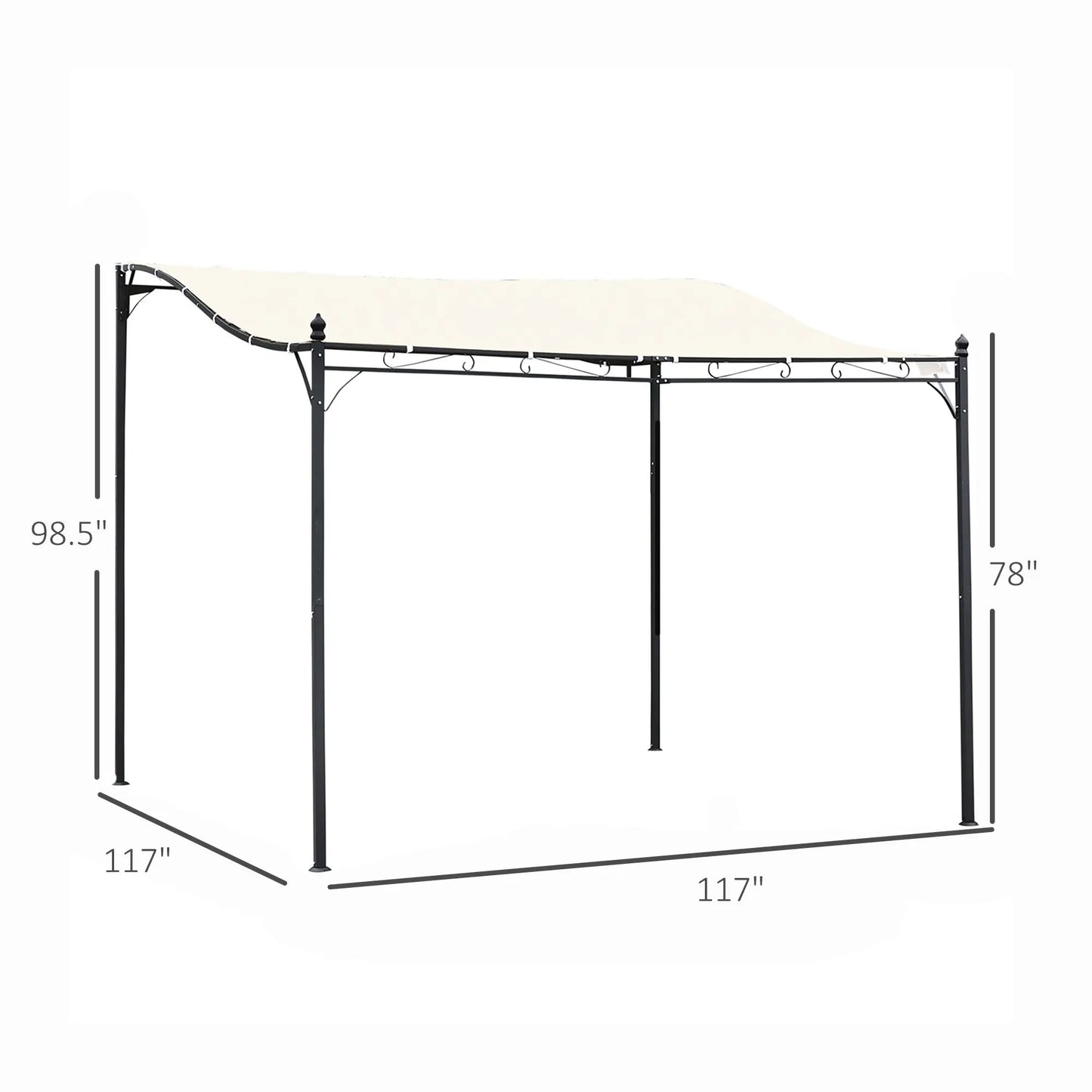 Steel Outdoor Pergola Gazebo Canopy For Patio And Backyard