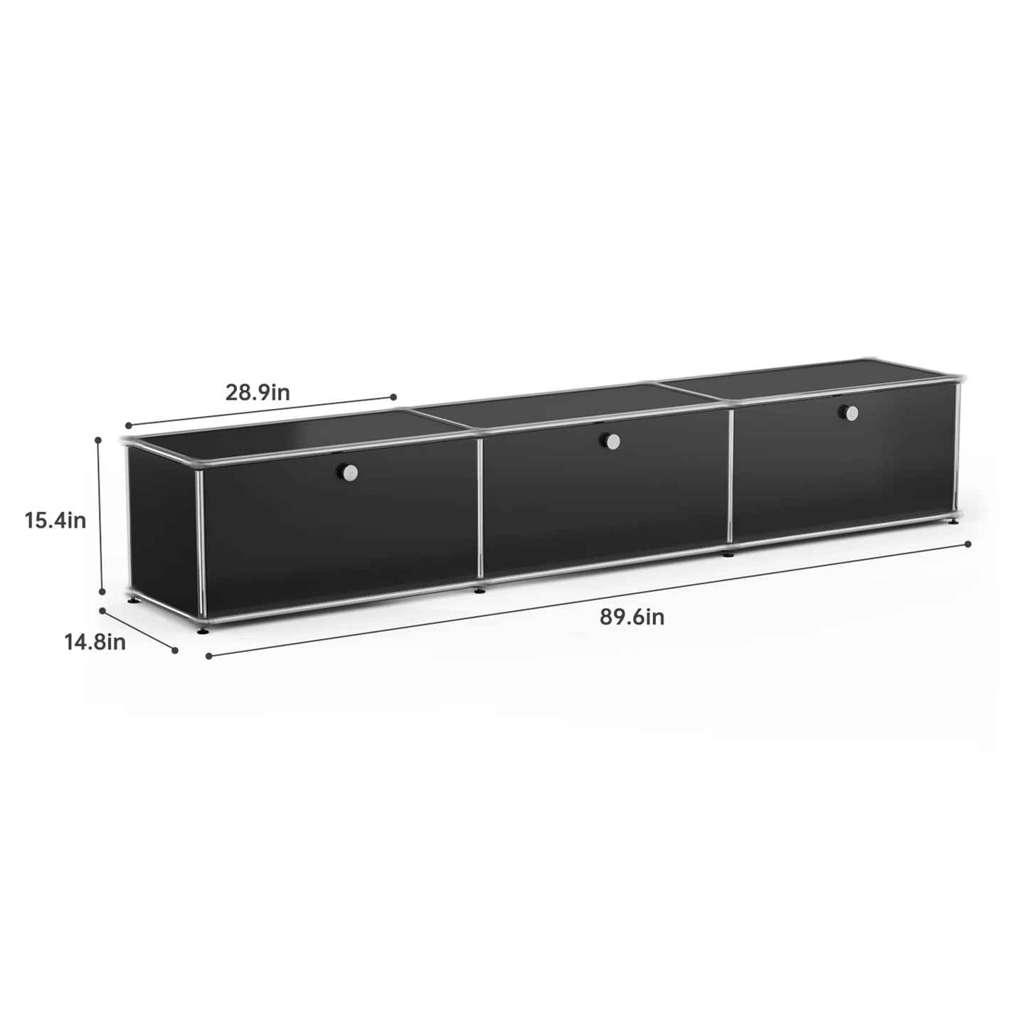 Metal Storage Cabinet TV Stand for Living Room and Office