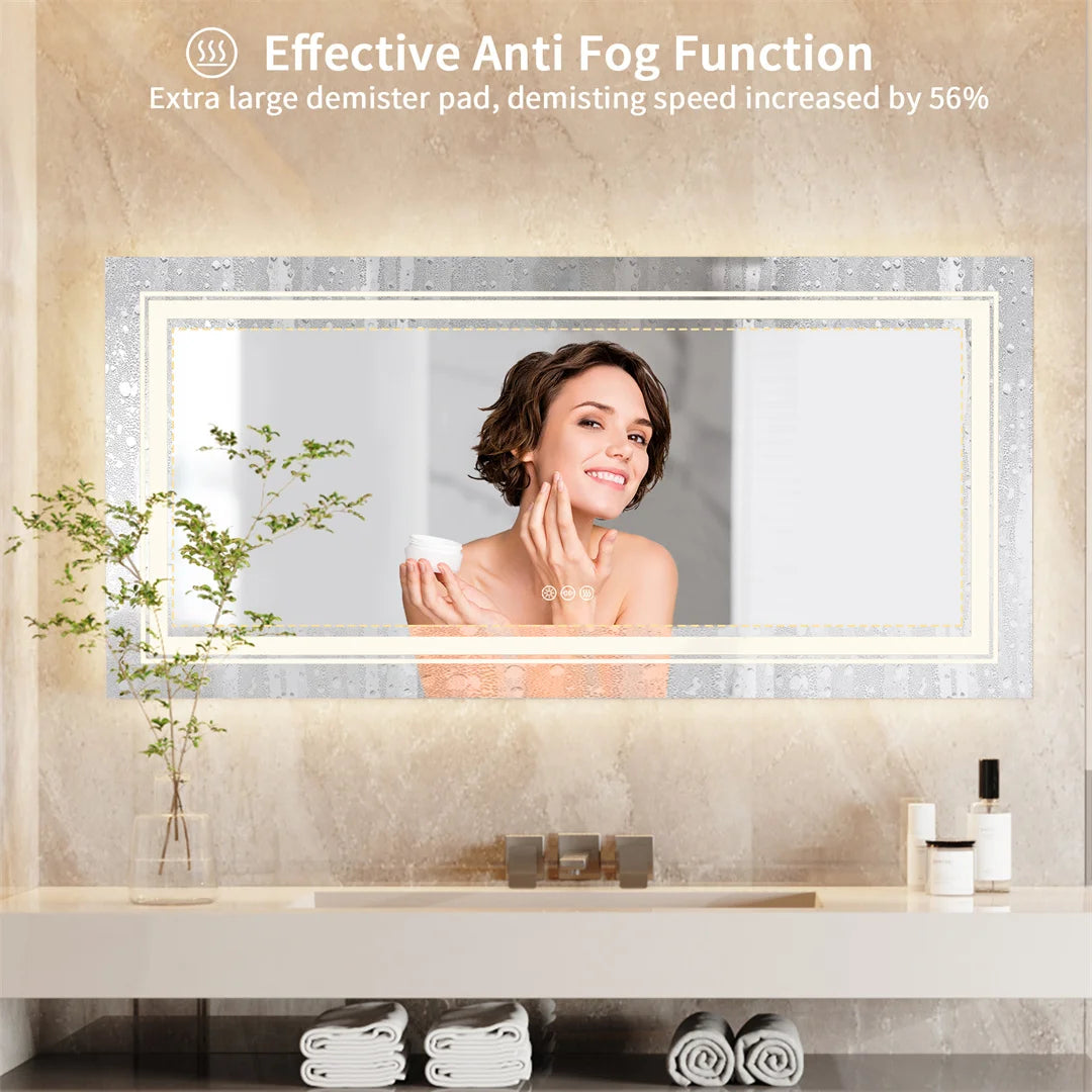 Luvodi Full Length Illuminated Mirror With Touch Sensor Control