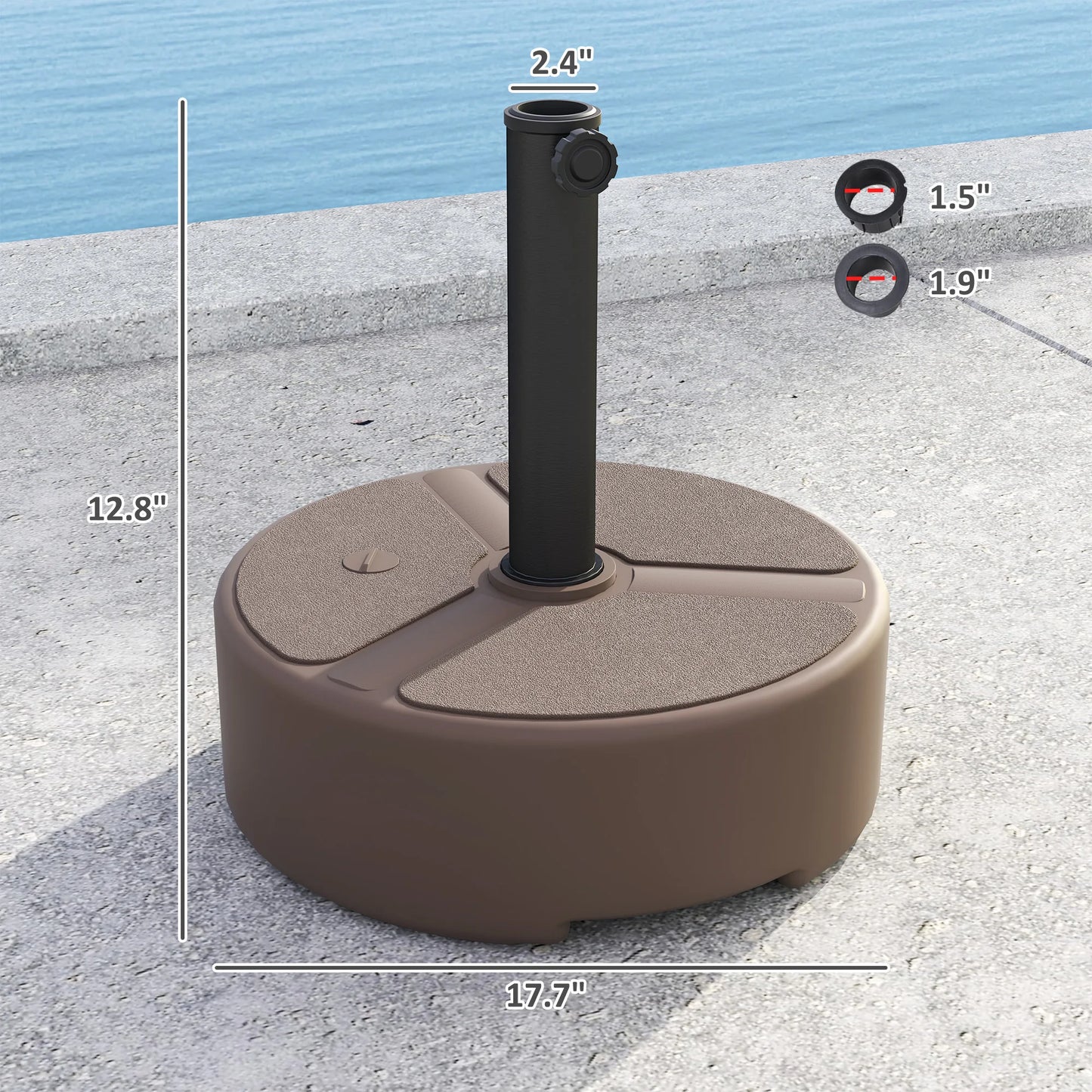 Heavy Duty Outdoor Umbrella Base Water Filled Stand