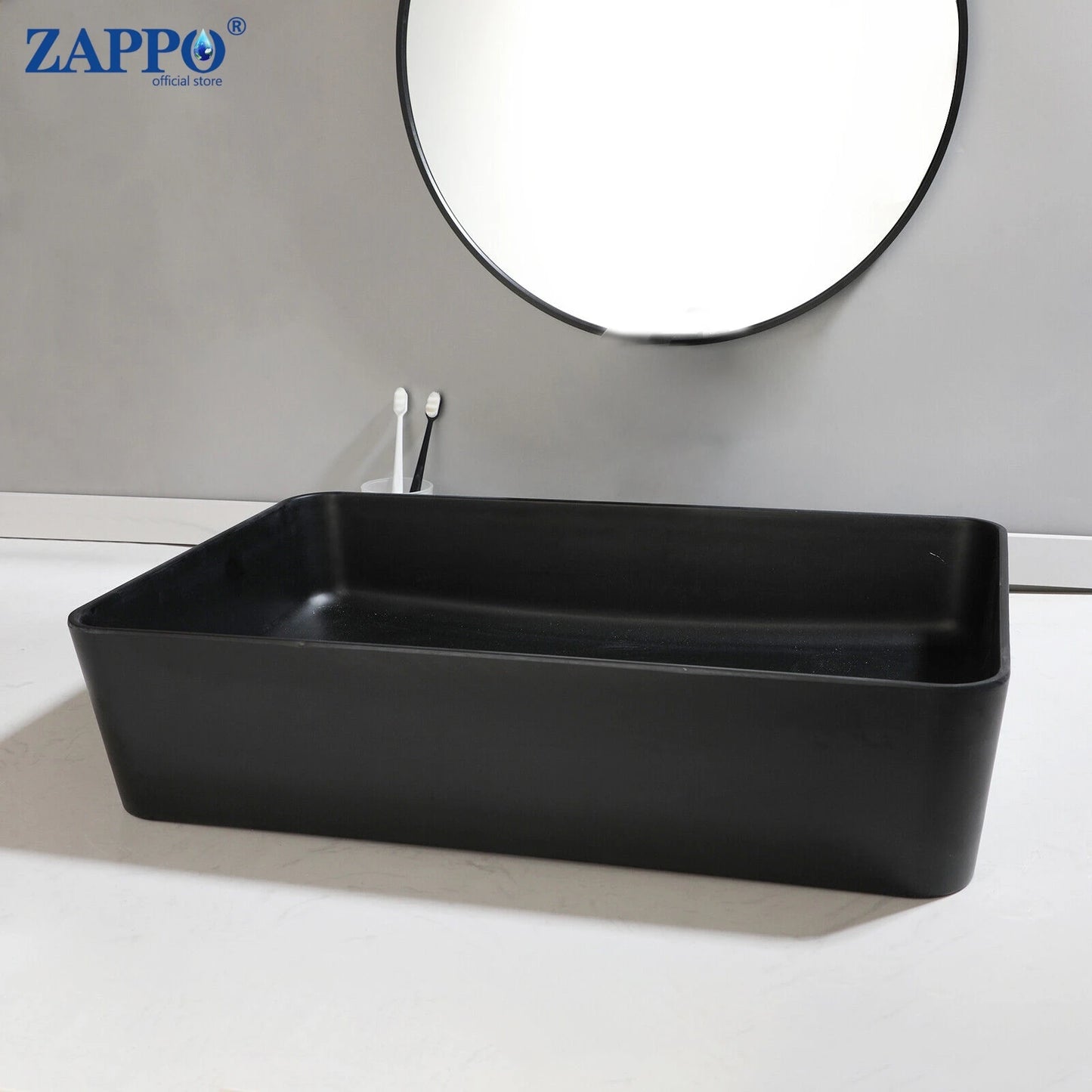 Mekkhalaa Stone Resin Above Counter Bathroom Vessel Sink